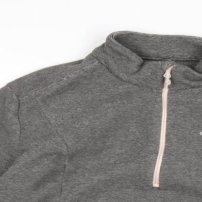 Quechua Womens Grey Polyester Pullover Sweatshirt Size L Zip