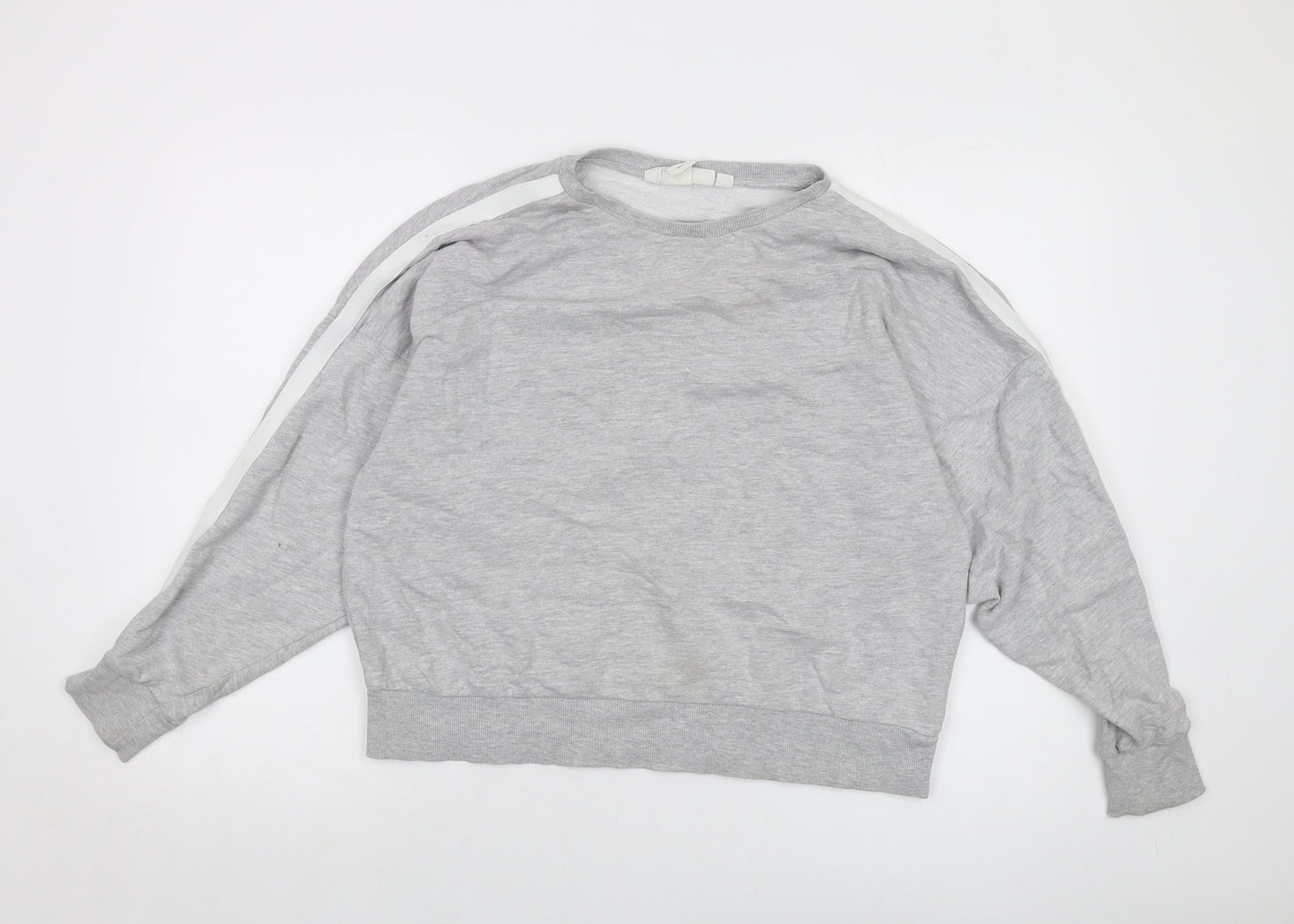 H&M Womens Grey Cotton Pullover Sweatshirt Size M Pullover