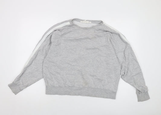 H&M Womens Grey Cotton Pullover Sweatshirt Size M Pullover