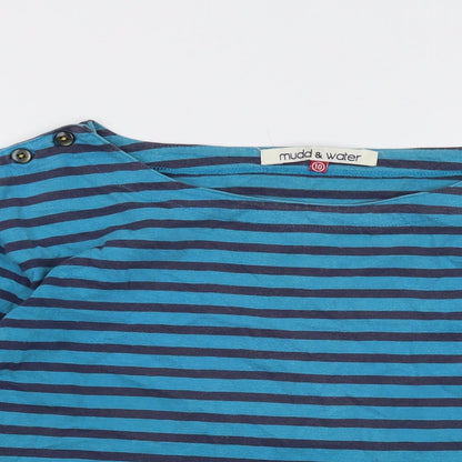Womens UK Size 10 Mudd & Water Blue Basic T-Shirt