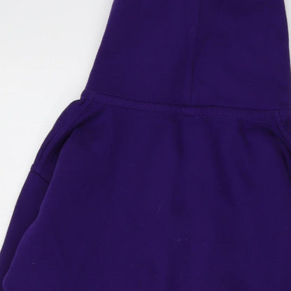 Hype Boys Purple Polyester Full Zip Hoodie Size 12-13 Years Zip