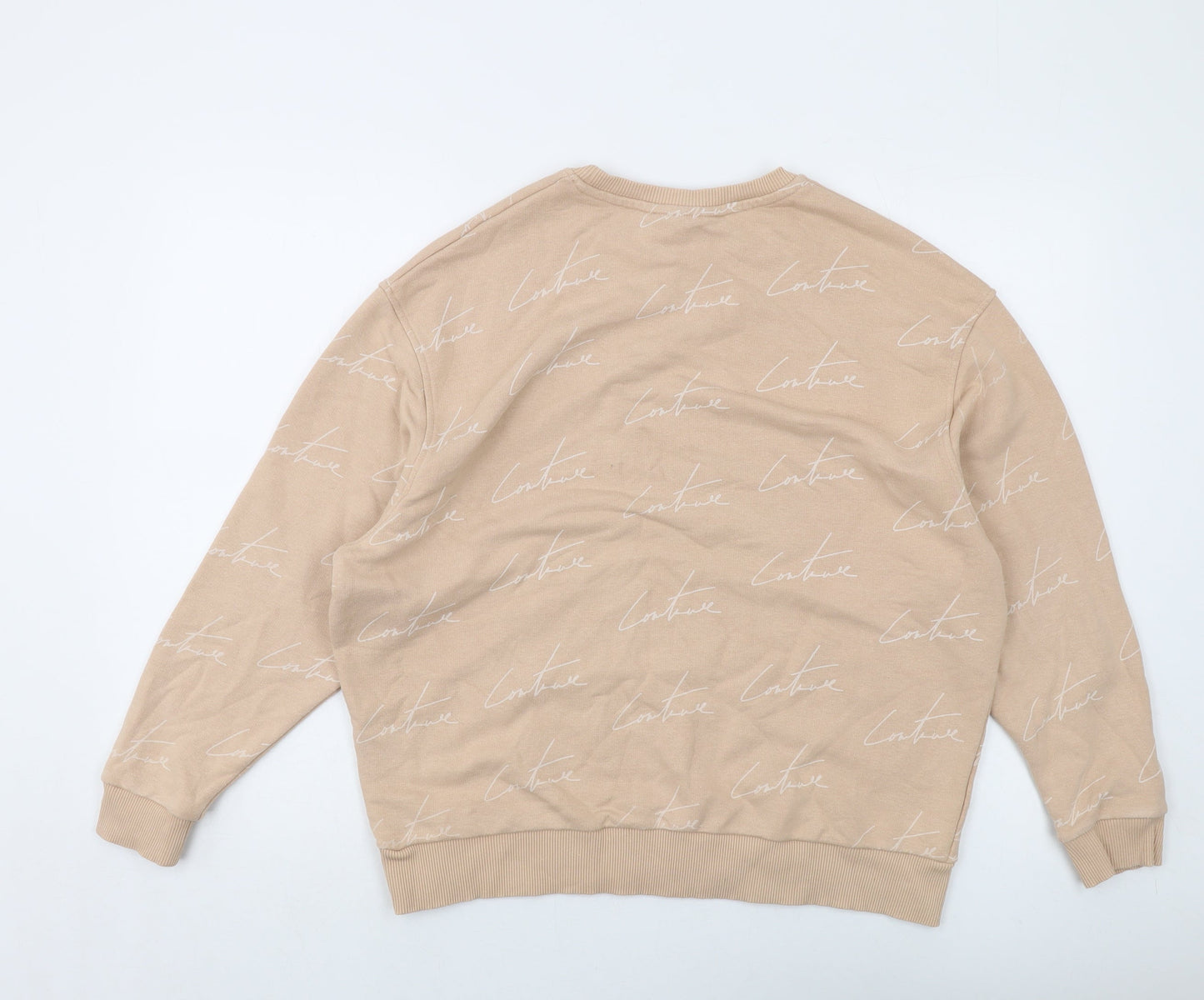 The Couture Club Womens Pink Geometric Cotton Pullover Sweatshirt Size XS Pullover