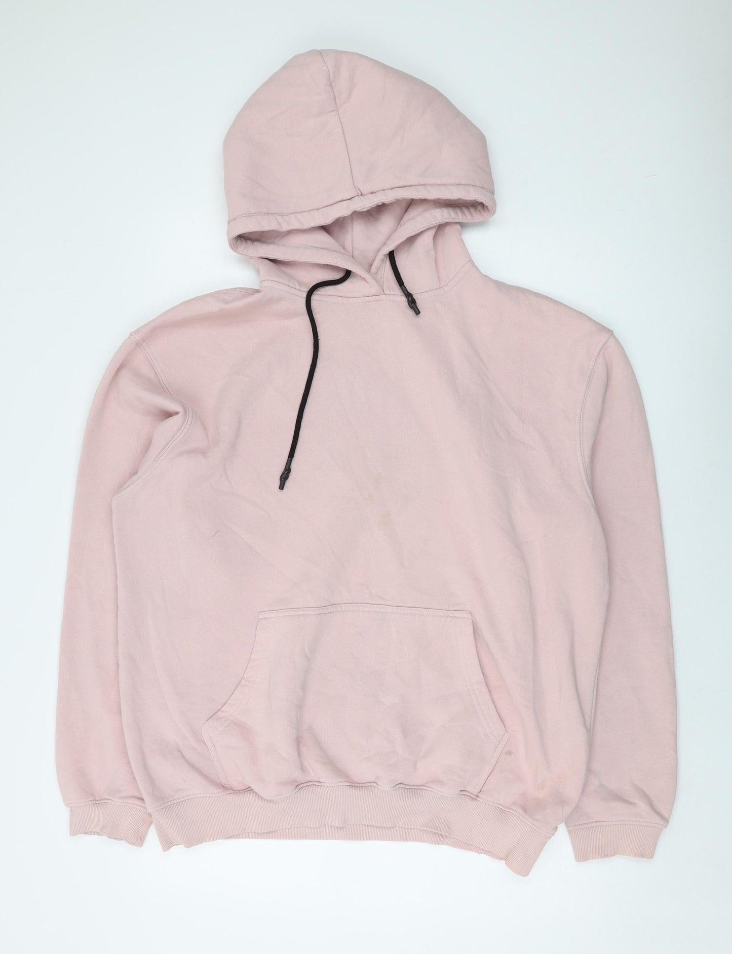 Addax Mens Pink Cotton Pullover Hoodie Size M
