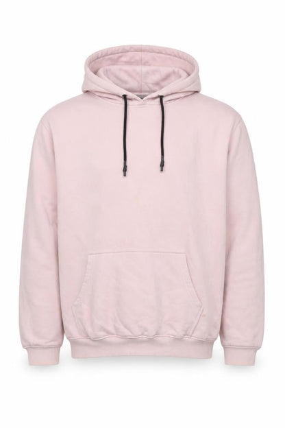 Addax Mens Pink Cotton Pullover Hoodie Size M