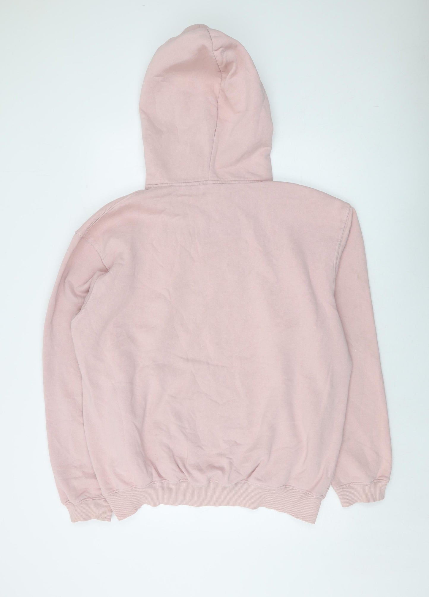 Addax Mens Pink Cotton Pullover Hoodie Size M