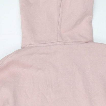 Addax Mens Pink Cotton Pullover Hoodie Size M