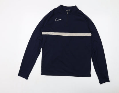 Nilke Boys Black Polyester Pullover Sweatshirt Size 13-14 Years Zip