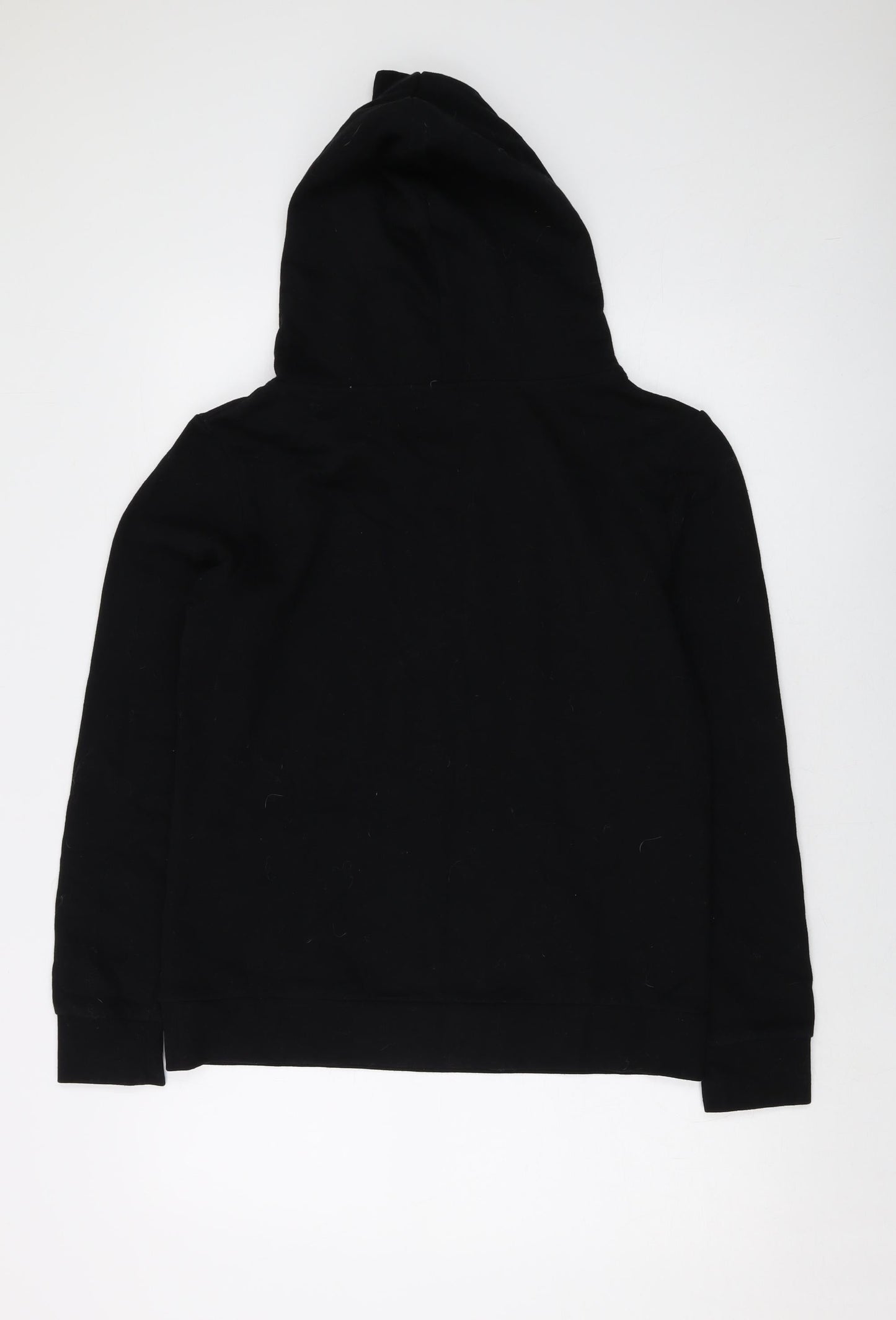 Black Premium Mens Black Cotton Pullover Hoodie Size S