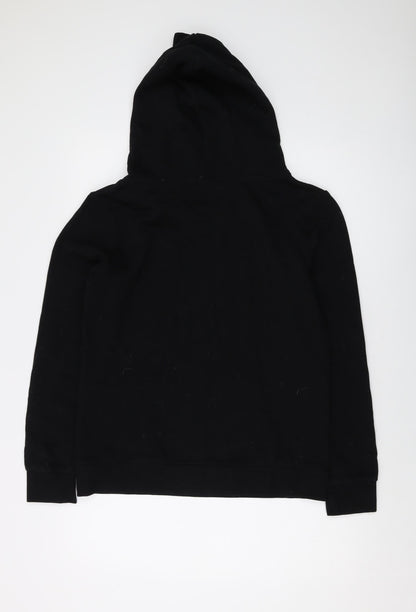 Black Premium Mens Black Cotton Pullover Hoodie Size S