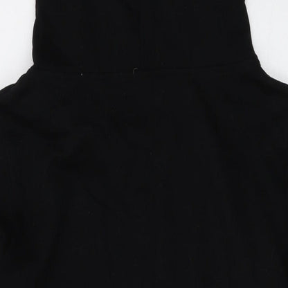 Black Premium Mens Black Cotton Pullover Hoodie Size S