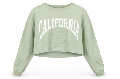 Womens UK Size XL Pull&Bear Green Pullover Sweatshirt