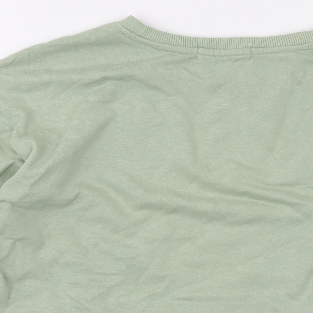 Womens UK Size XL Pull&Bear Green Pullover Sweatshirt