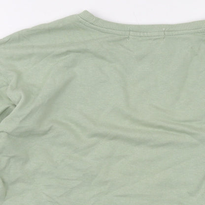 Womens UK Size XL Pull&Bear Green Pullover Sweatshirt