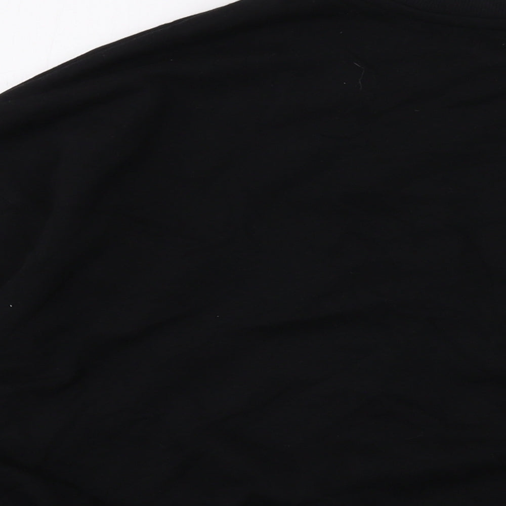 Bershka Womens Black Cotton Pullover Sweatshirt Size S Pullover - Manhattan