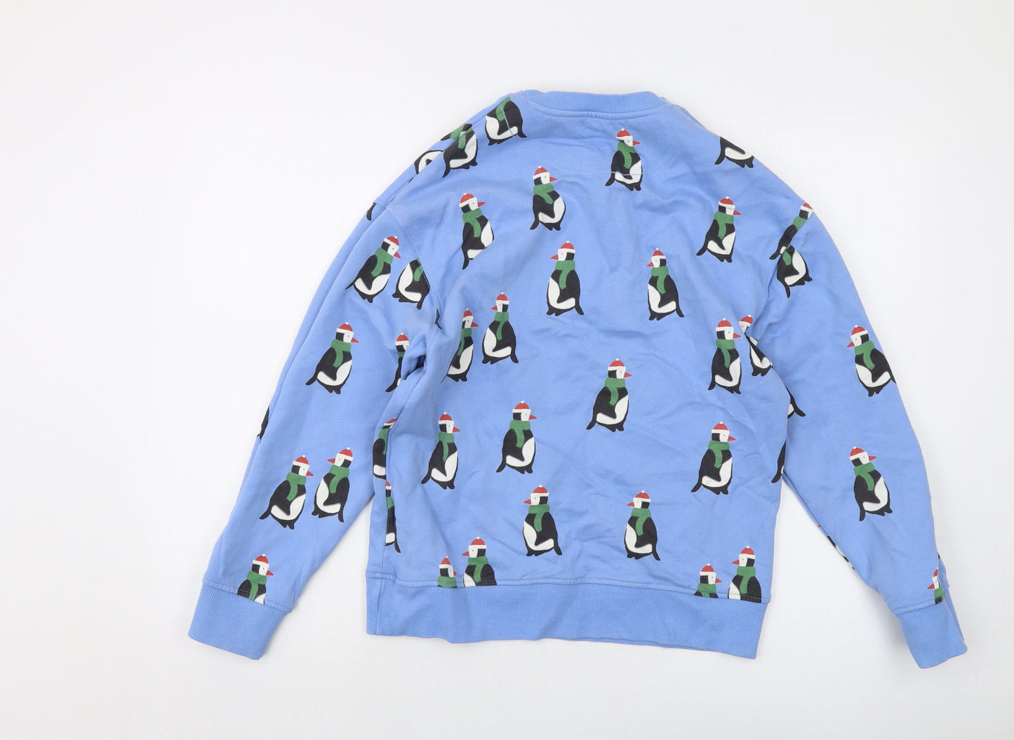 John Lewis Boys Black Geometric Cotton Pullover Sweatshirt Size 11 Years Pullover - Penguin