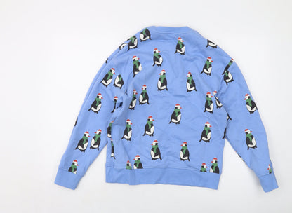 John Lewis Boys Black Geometric Cotton Pullover Sweatshirt Size 11 Years Pullover - Penguin