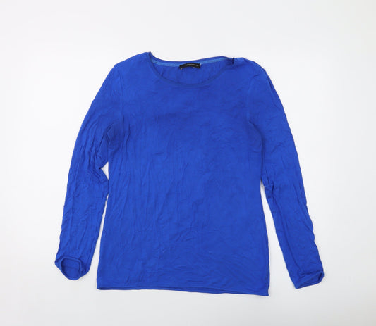 Autograph Womens Blue Modal Basic T-Shirt Size 10 Crew Neck