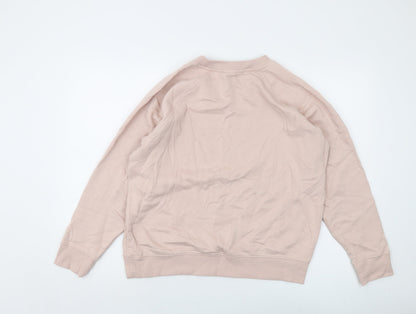 H&M Womens Pink Cotton Pullover Sweatshirt Size S Pullover