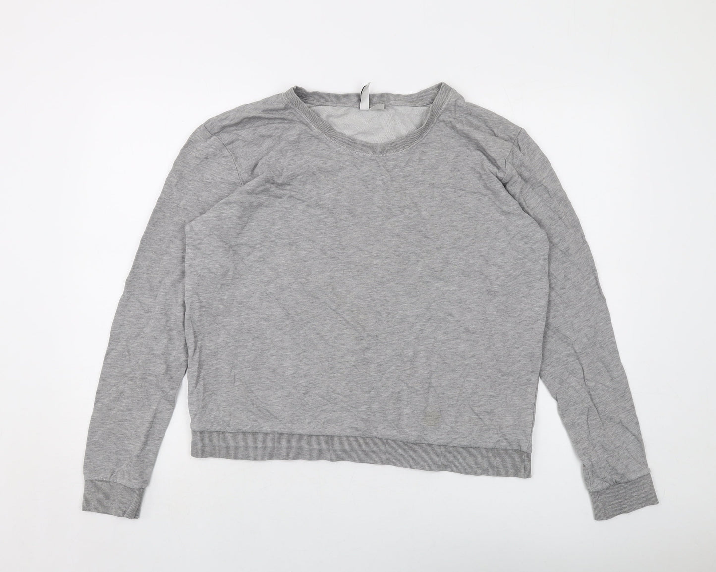 H&M Womens Grey Cotton Pullover Sweatshirt Size L Pullover