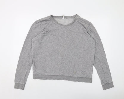 H&M Womens Grey Cotton Pullover Sweatshirt Size L Pullover