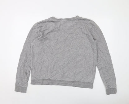 H&M Womens Grey Cotton Pullover Sweatshirt Size L Pullover