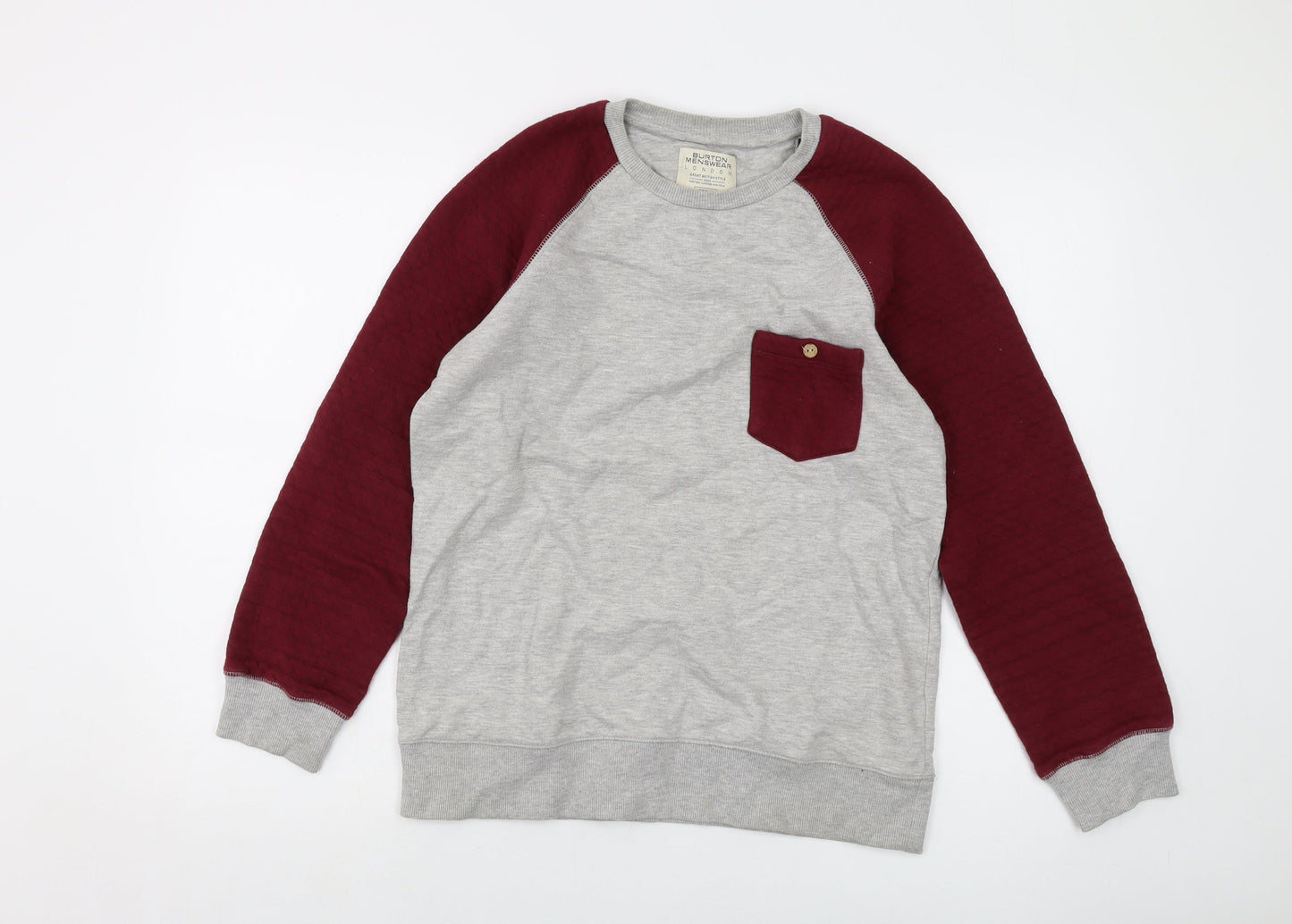 Mens UK Size S Burton Grey Pullover Sweatshirt