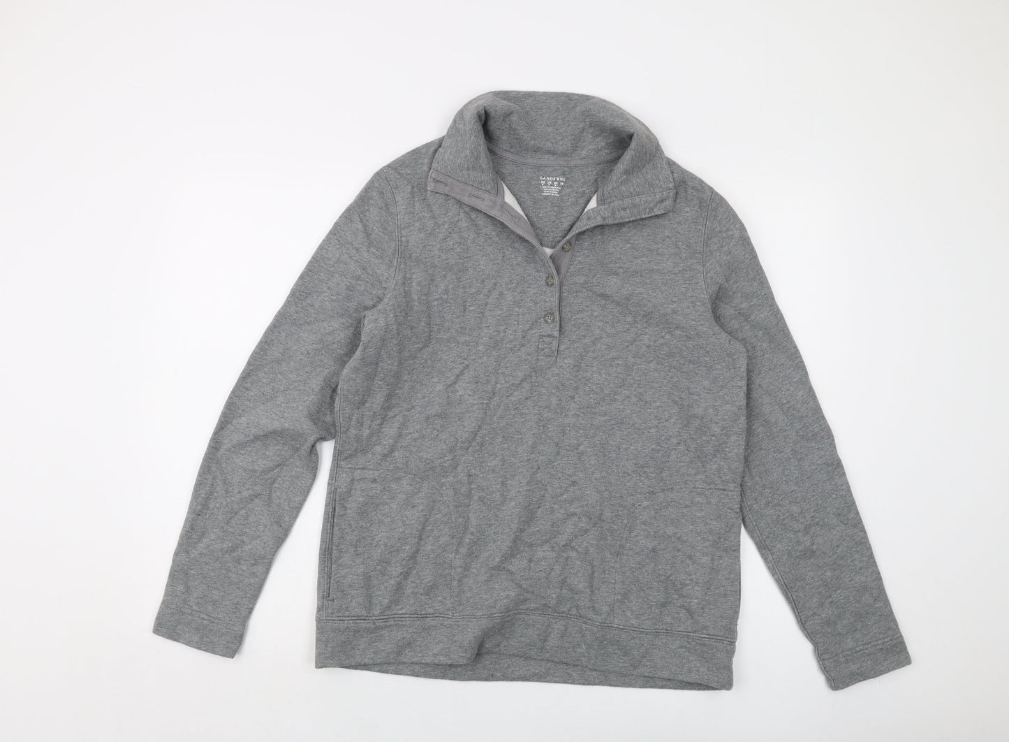 Mens UK Size M Lands' End Grey Pullover Sweatshirt