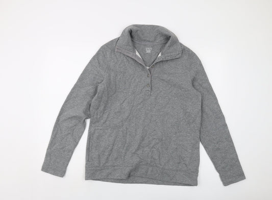 Mens UK Size M Lands' End Grey Pullover Sweatshirt