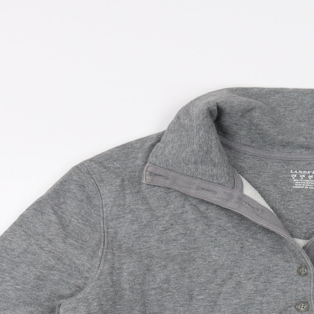 Mens UK Size M Lands' End Grey Pullover Sweatshirt