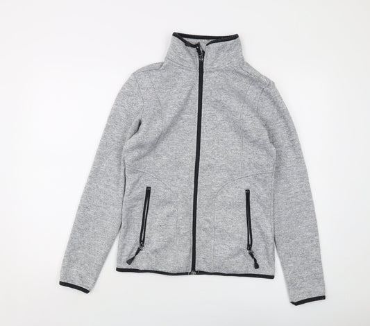 Marks and Spencer Womens Grey Jacket Size 8 Zip