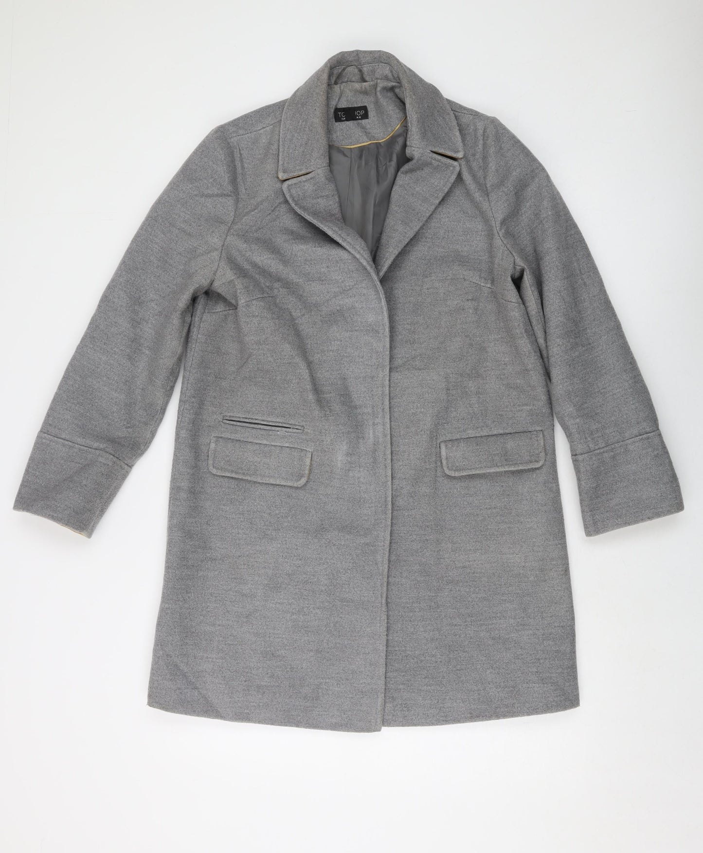Womens UK Size 10 Topshop Grey Overcoat