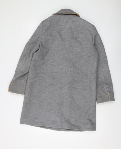 Womens UK Size 10 Topshop Grey Overcoat