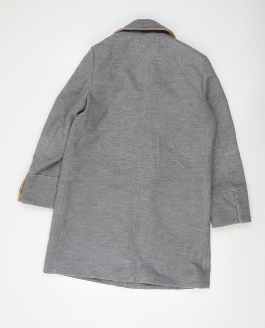 Womens UK Size 10 Topshop Grey Overcoat