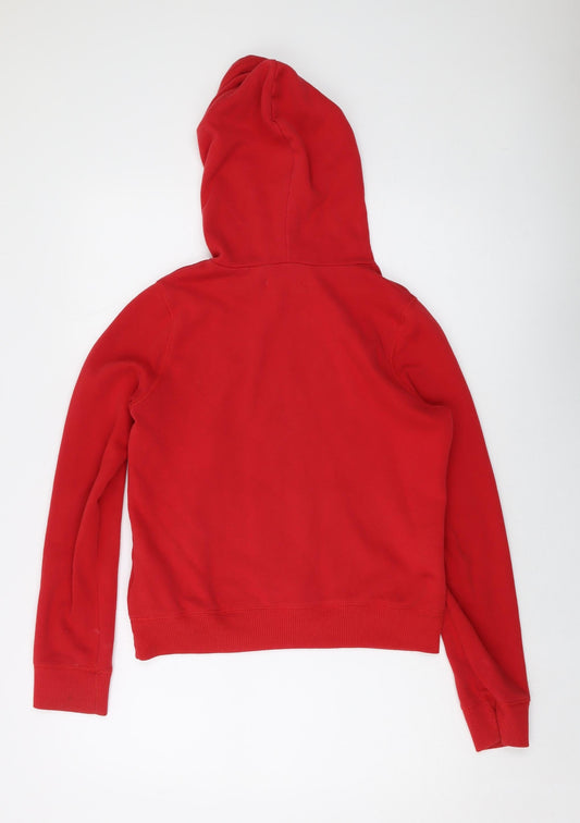 Hollister Womens Red Cotton Pullover Hoodie Size S Pullover