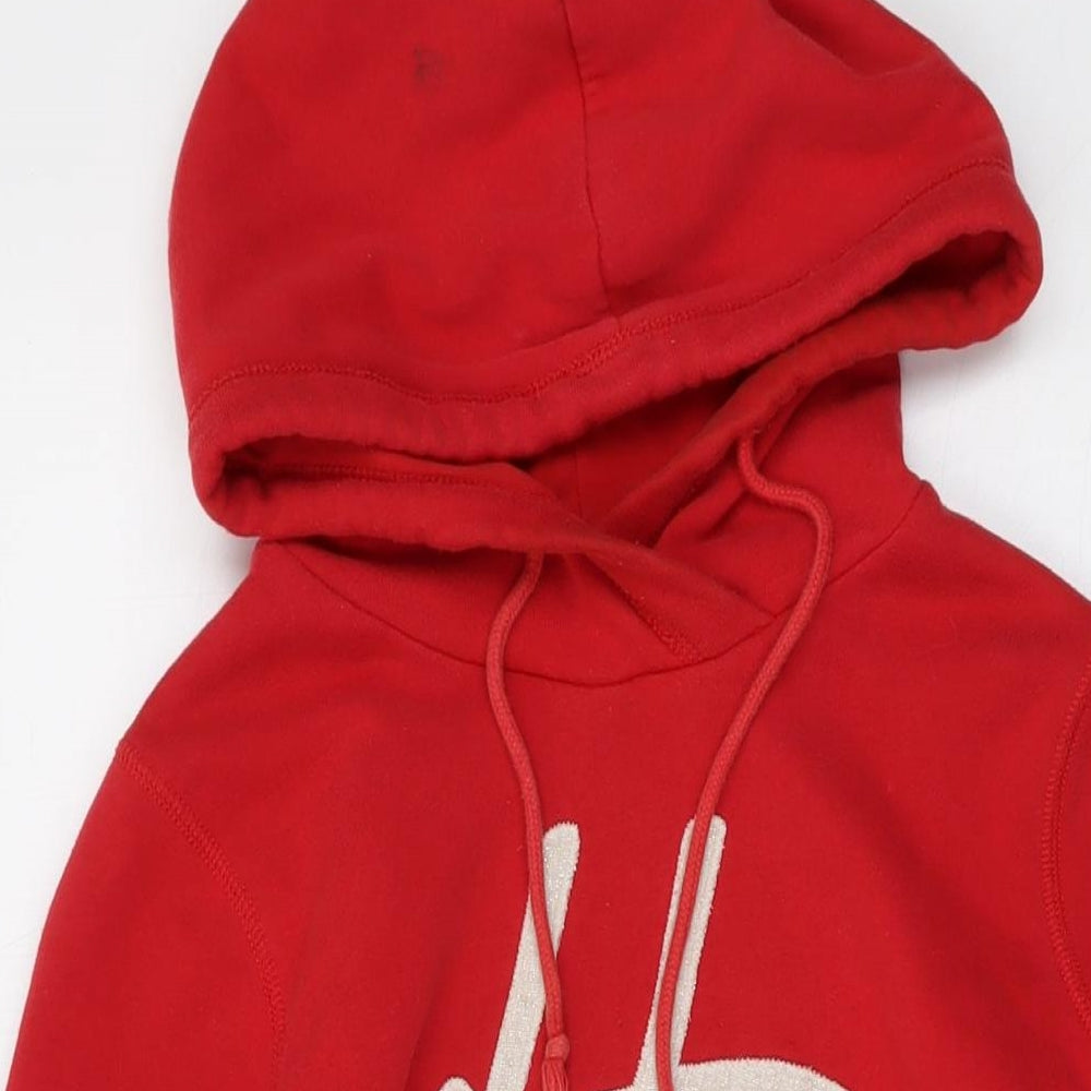 Hollister Womens Red Cotton Pullover Hoodie Size S Pullover