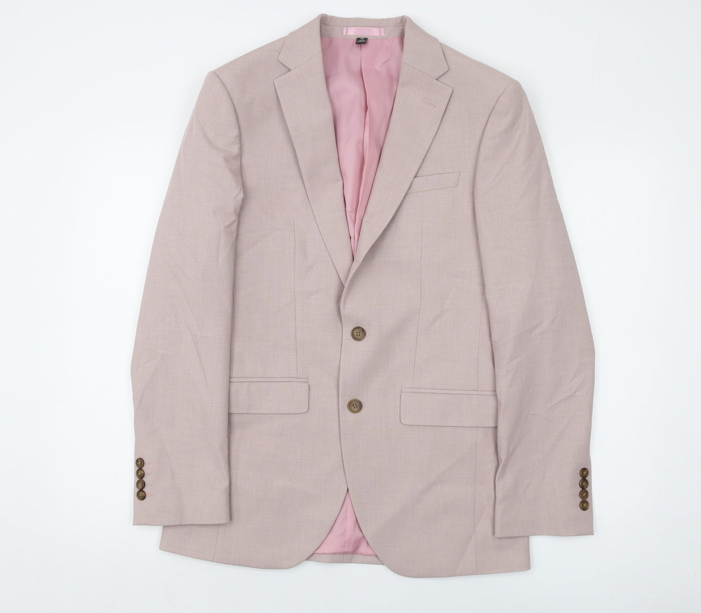 Mens UK Size 36 Marks and Spencer Regular Pink Suit Jacket