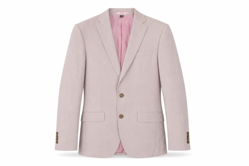 Marks & Spencer Mens Pink Polyester Jacket Suit Jacket Size 36 Regular