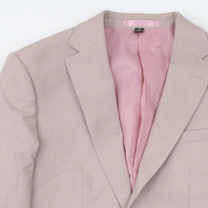 Mens UK Size 36 Marks and Spencer Regular Pink Suit Jacket