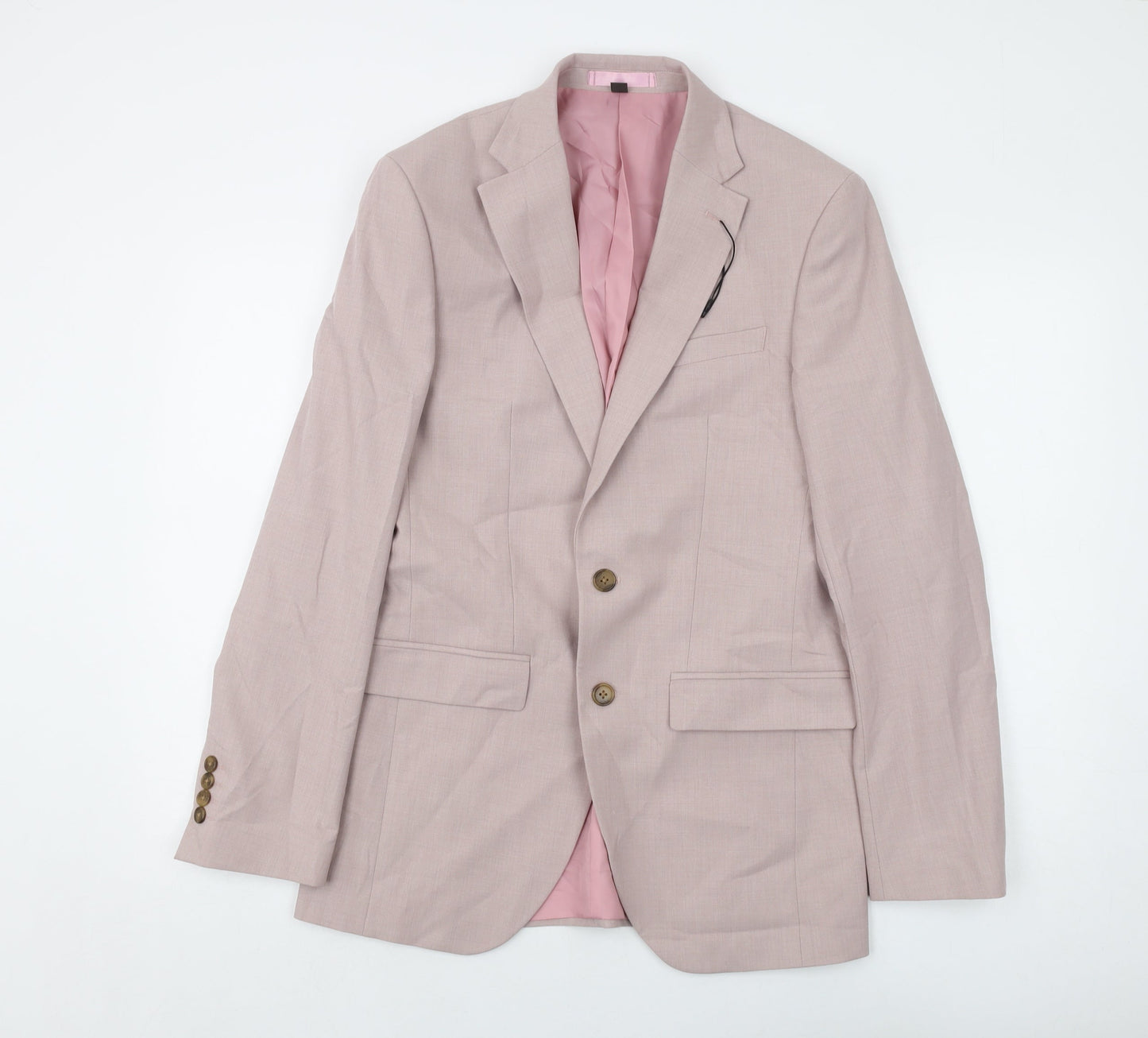 Mens UK Size 36 Marks and Spencer Regular Pink Suit Jacket