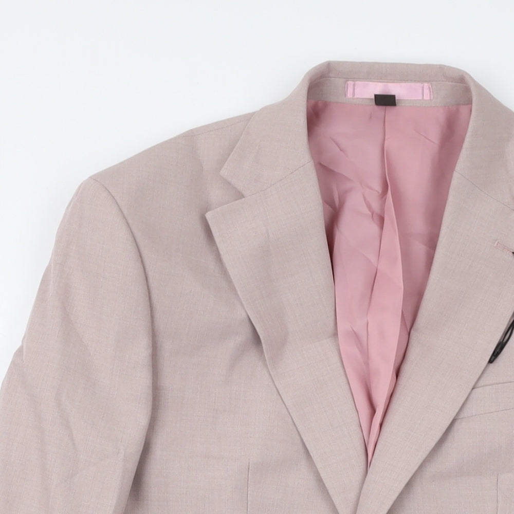 Mens UK Size 36 Marks and Spencer Regular Pink Suit Jacket