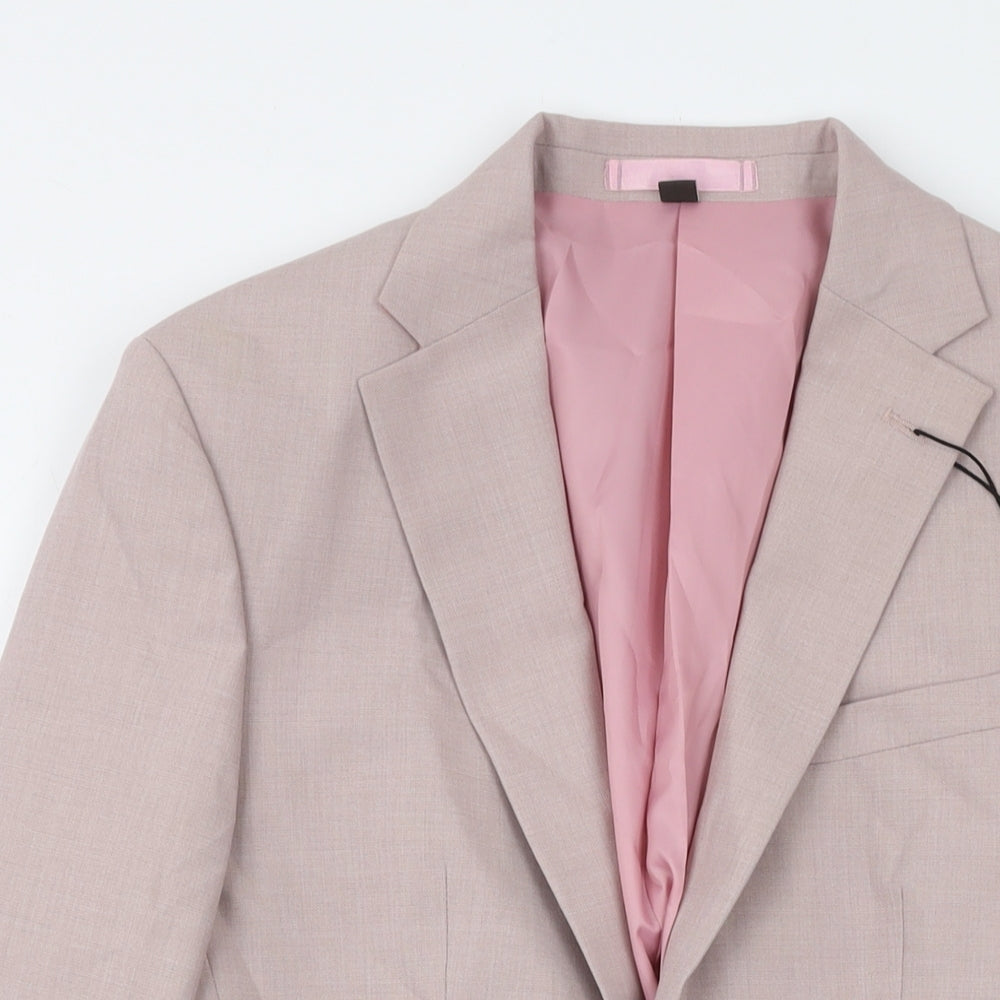 Mens UK Size 36 Marks and Spencer Regular Pink Suit Jacket
