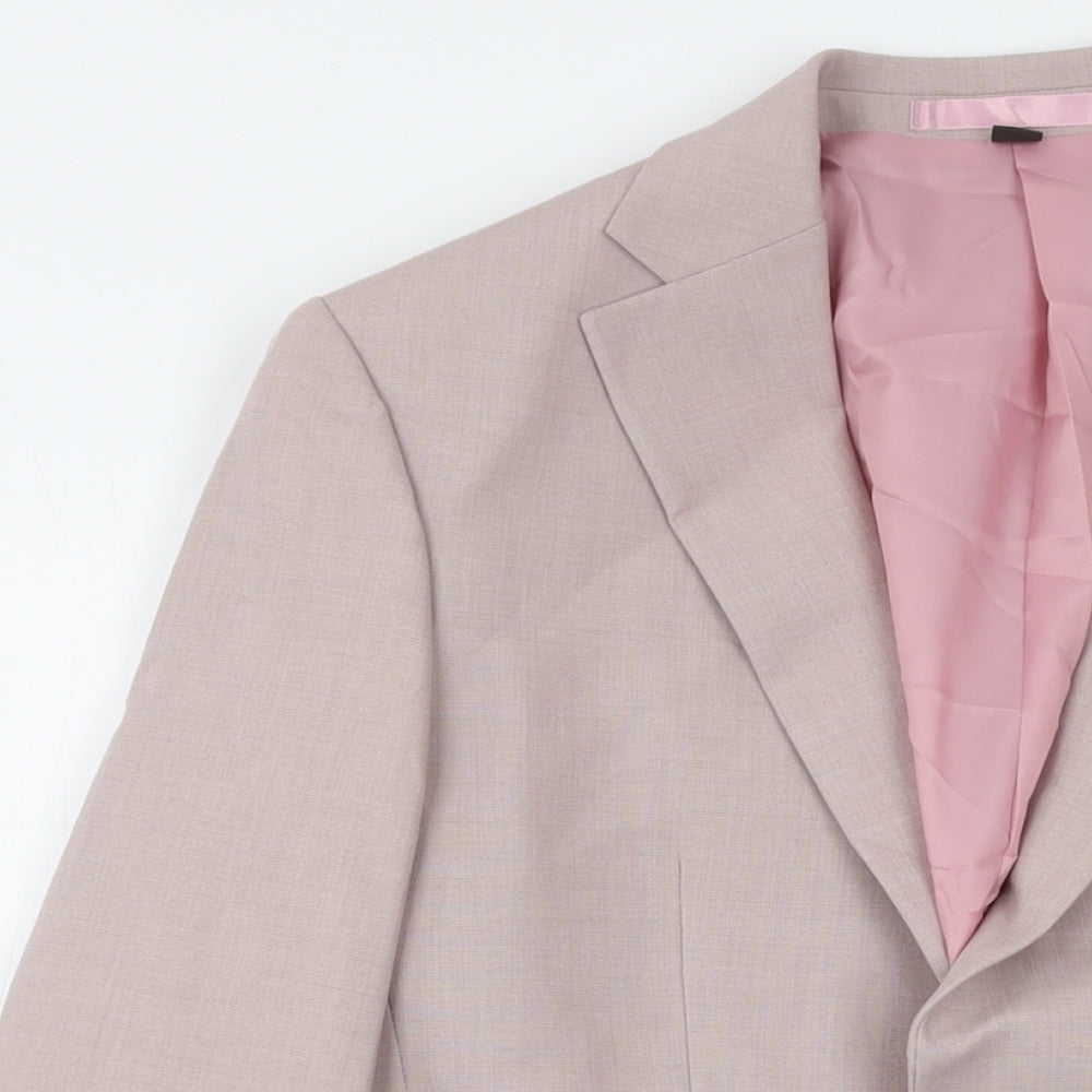 Mens UK Size 36 Marks and Spencer Regular Pink Suit Jacket