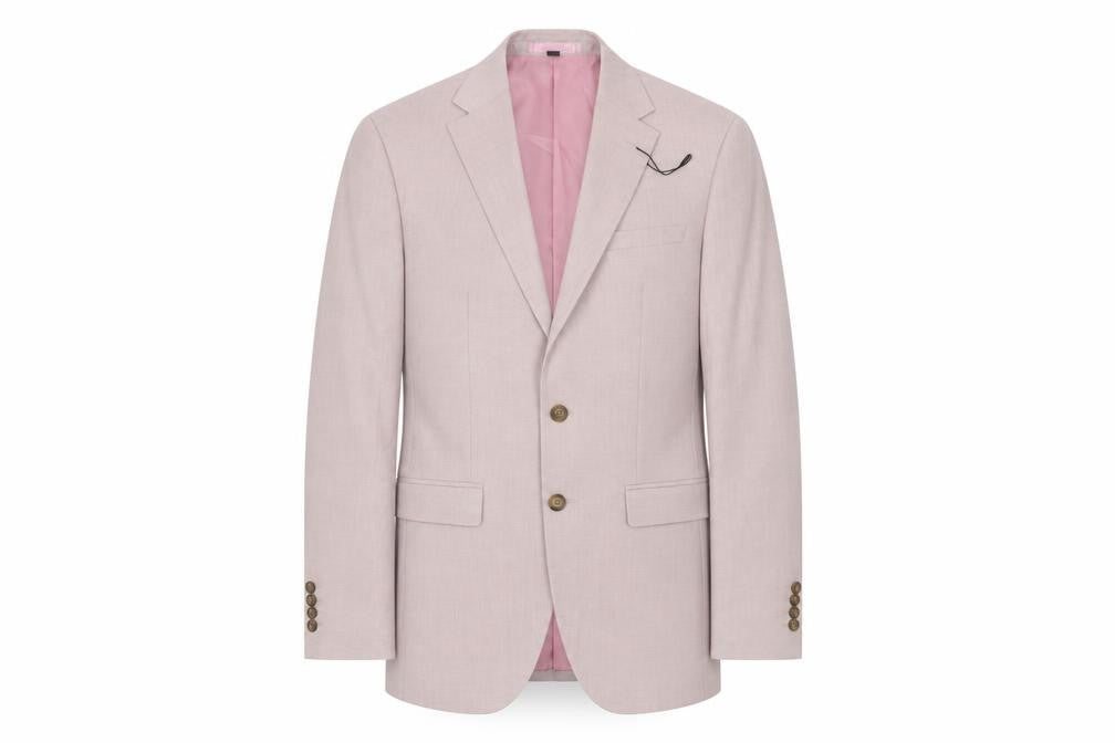 Marks & Spencer Mens Pink Polyester Jacket Suit Jacket Size 36 Regular