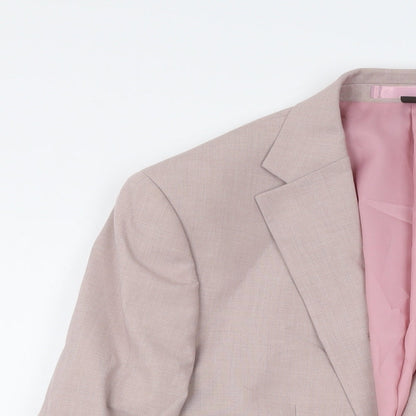 Mens UK Size 36 Marks and Spencer Regular Pink Suit Jacket