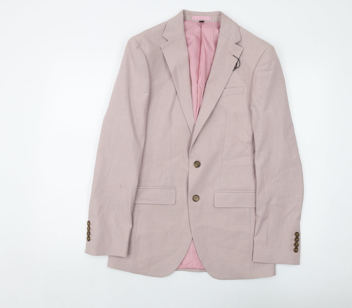 Mens UK Size 34 Marks and Spencer Regular Pink Suit Jacket