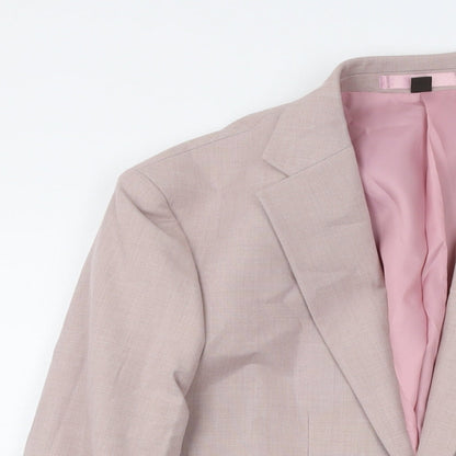 Mens UK Size 36 Marks and Spencer Regular Pink Suit Jacket