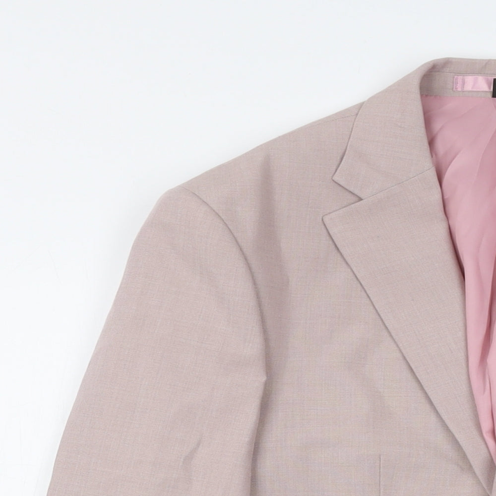 Mens UK Size 36 Marks and Spencer Regular Pink Suit Jacket