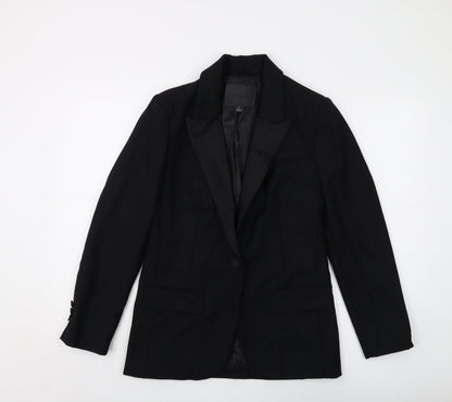 Autograph Womens Black Jacket Size 6 Button