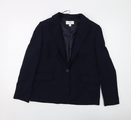 Womens UK Size 12 Marks and Spencer Blue Jacket