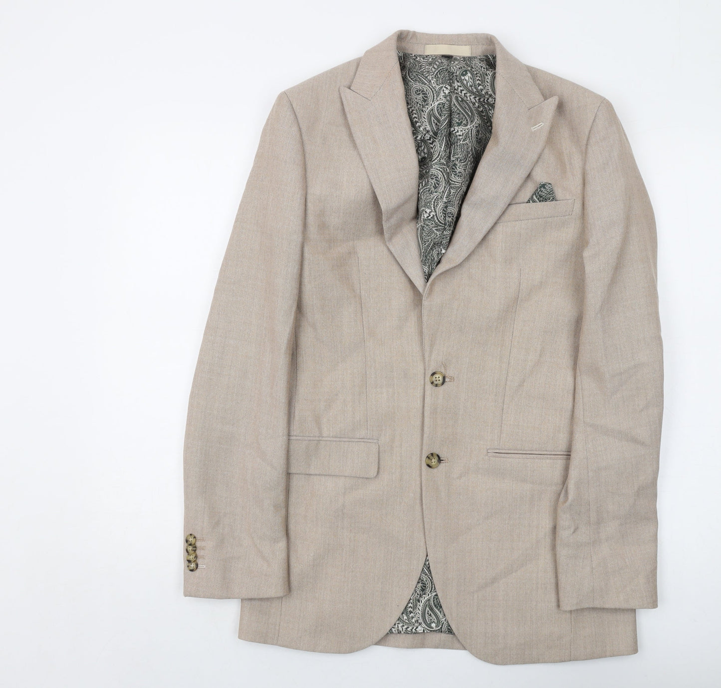 Mens UK Size 36 Marks and Spencer Regular Beige Suit Jacket